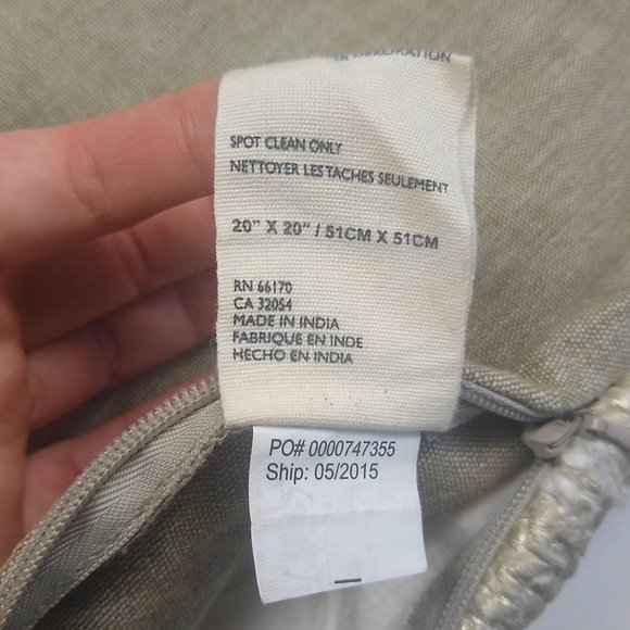 Metallic Knit Throw Pillow Cover 20"x20" - Picture 6 of 6